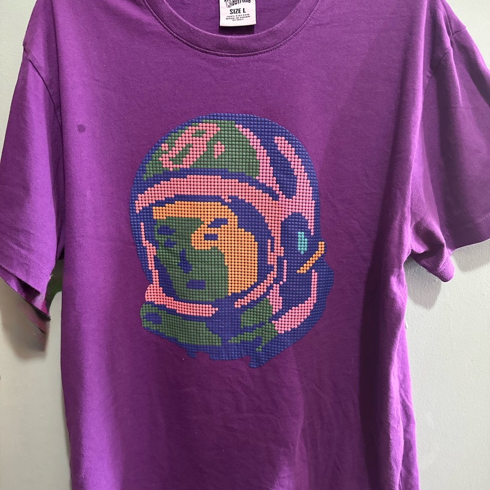 Billionaire Boys Club Purple Tee with Pixel Astronaut